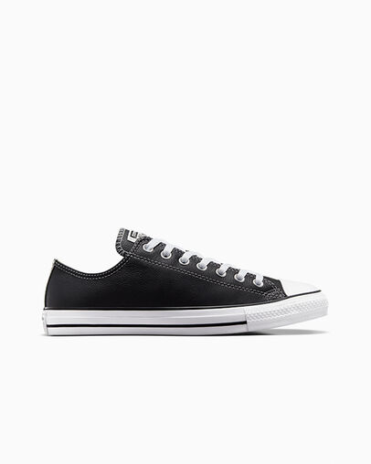 Chuck Taylor All Star Leather Schwarz, Outer Side View
