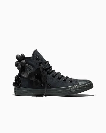 Chuck Taylor All Star Midnight Garden Black Dark Flowers, Outer Side View