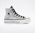 Chuck Taylor All Star Lift LTD Serpent m&eacute;tal argent&eacute;