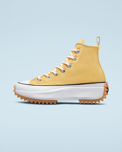 Converse Color Run Star Hike Ralladura de lim&oacute;n/Negro/Blanco, Inner Side View