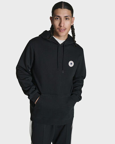 Chuck Taylor All Star Patch Hoodie Black, Front View