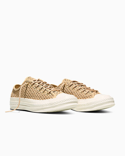 Chuck 70 Woven Leather Hay Day/Hay Day/Egret, Top and Side View