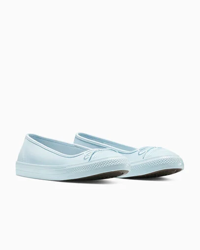 Chuck Taylor All Star Dainty Ballerina Slip On Blue Supermoon/Blue Supermoon, Top and Side View
