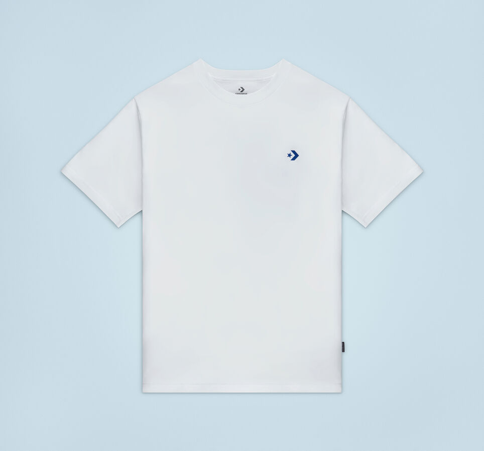 Star Chevron Photo Short Sleeve T-Shirt Wei&szlig;