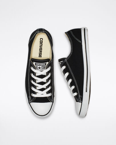 Chuck Taylor All Star Dainty Low Top Black, Top and Side View