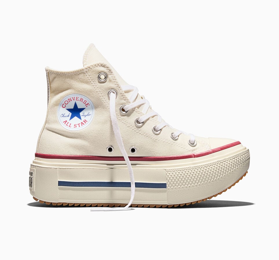 Chuck Taylor All Star Lift Double Stack Platform Canvas Egret/Egret/Garnet