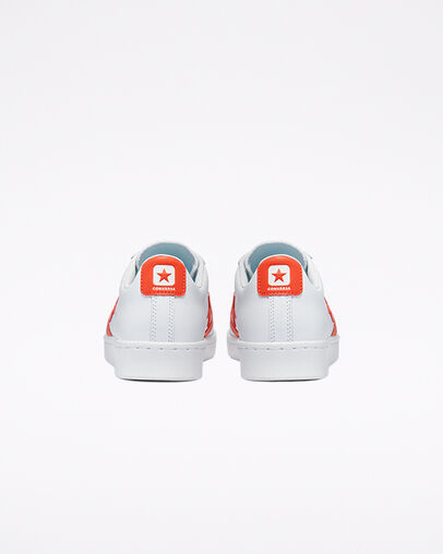 Pro Leather Wit/Bright Poppy/Wit, Heel View