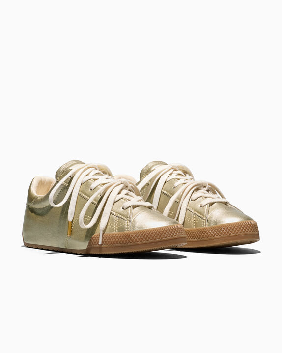 Chuck Taylor Lo Metallic Leather Utility Sunflower/Egret/White