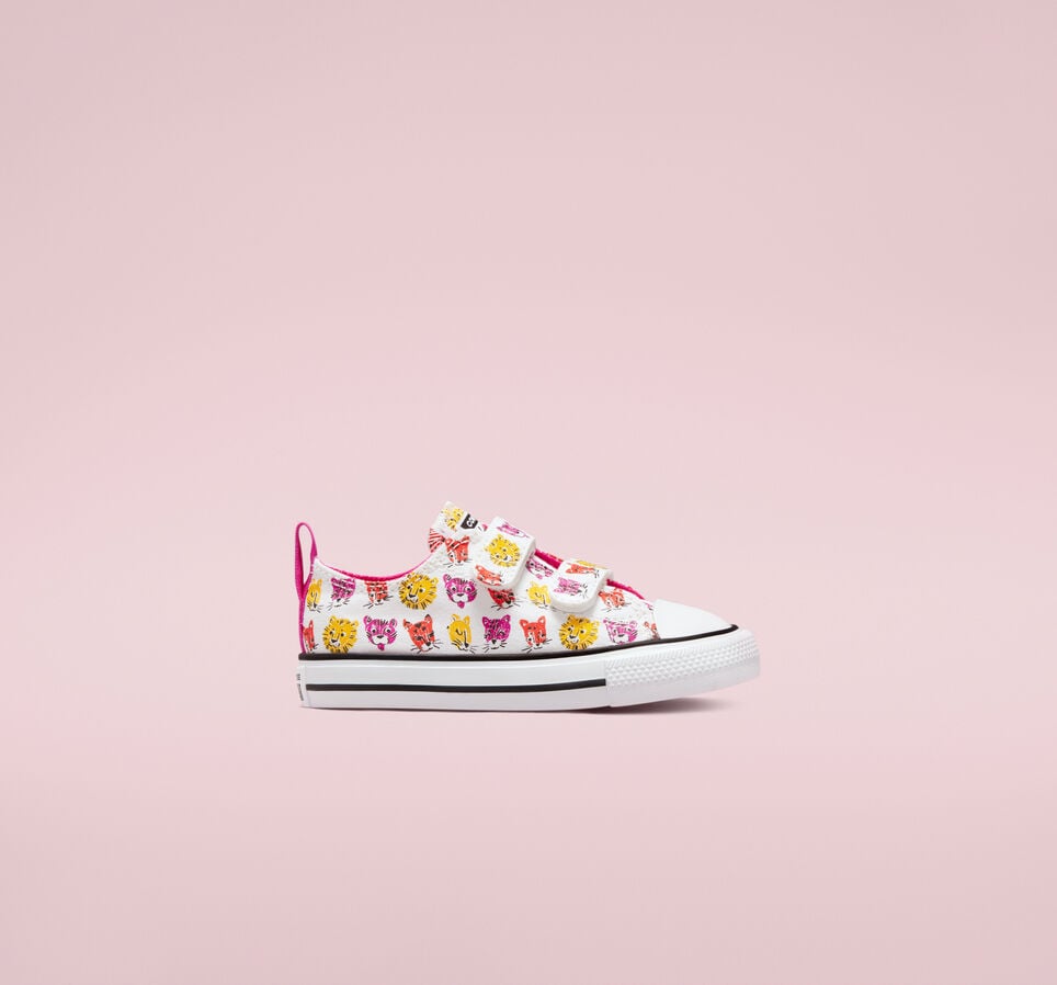 Chuck Taylor All Star Easy-On Jungle Cats White/Prime Pink/Amarillo