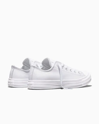 Chuck Taylor All Star Leather Mono White, Heel View
