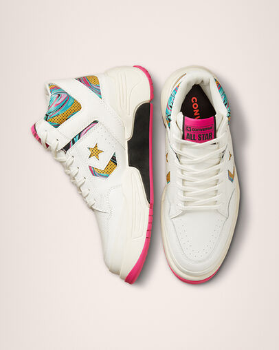 Weapon CX '90s Marbled Vintage White/Prime Pink/Black, Top and Side View