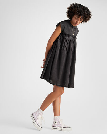 Chuck Taylor All Star Lift Platform Gingham Vintage White/Summit Pink, On Foot Shot 1