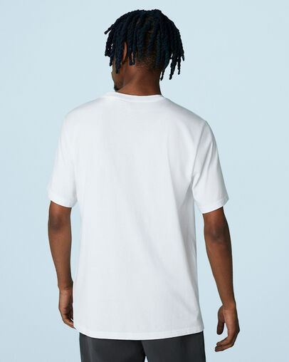 Star Chevron Lizard Graphic T-shirt Wit, Back View