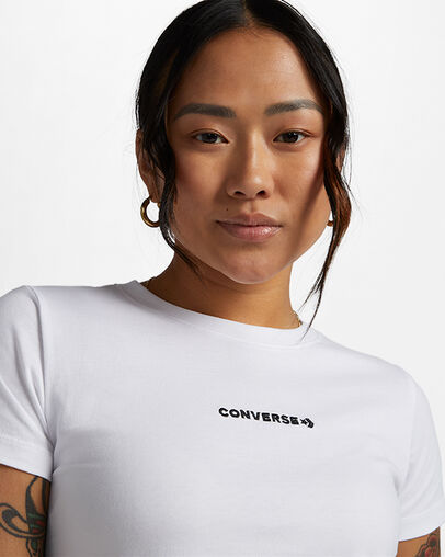 Camiseta Wordmark Fashion White, Detail View