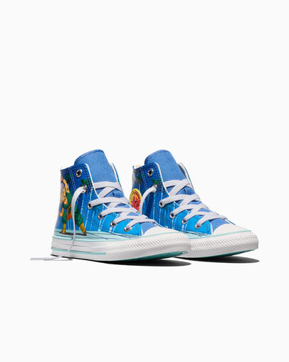 Converse Chuck Taylor All Star x Dragon Ball Z Fusion Leisure Time/White/Lapis Blue, Top and Side View