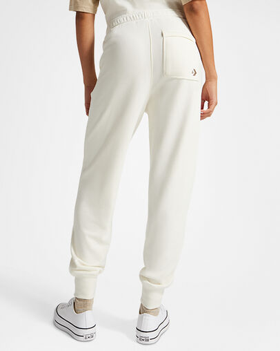 Wordmark Fleece Pants Converse Egret, Full Body View