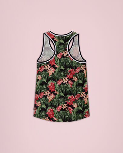 Chuck Taylor Graphic Print Long Tanktop Black Multi, Back View