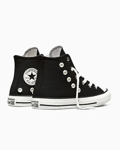 Chuck Taylor All Star Beaded Black/Vintage White/Black, Heel View
