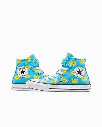 Chuck Taylor All Star Easy-On Pool Float Gnarly Blue/Dandy Lion/Bianco, Detail Angle View