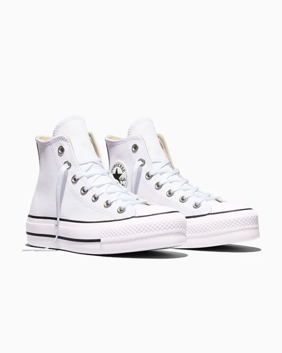 Chuck Taylor All Star Leather Platform White/Black/White
