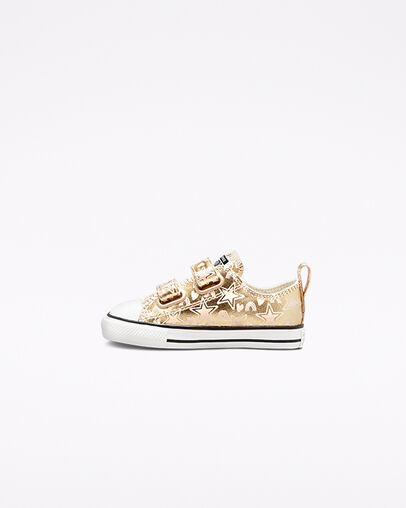 Chuck Taylor All Star Easy-On Stars & Rainbows Light Gold/White/Black, Inner Side View
