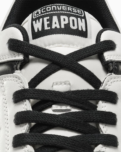 Converse Weapon Leather Blanco vintage/Negro, Detail Angle View
