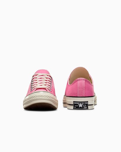 Chuck 70 Low Top Pink/Egret/Black, Heel View