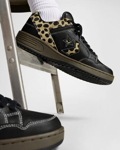 Converse Weapon Pony Hair Noir/Marron/Brun clair, Reflective View