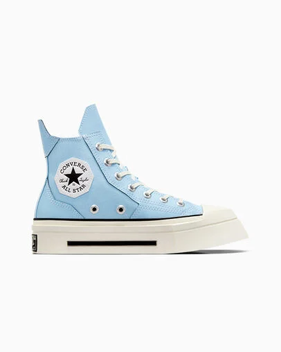 Chuck 70 De Luxe Squared True Sky/Egret/Black, Outer Side View