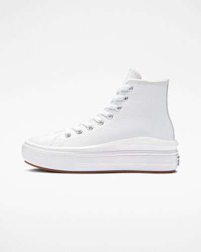 Chuck Taylor All Star Move Platform Foundational Leather Blanc/Noir/Blanc, Inner Side View