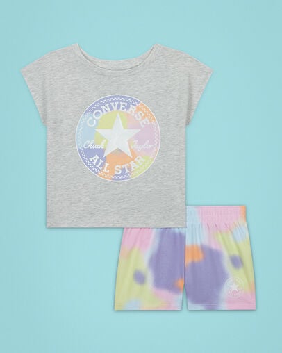 Blur Chuck Taylor Patch Tee & Short Set Pastel Blur, Front View