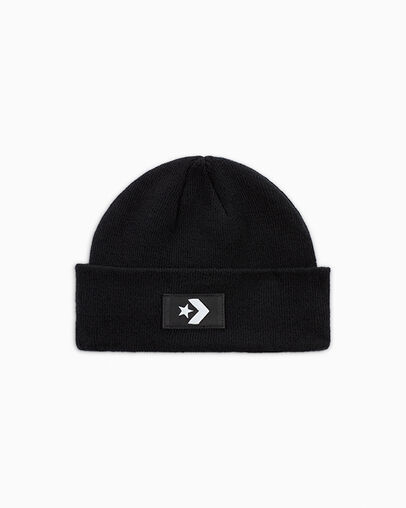 Short Dome Beanie Logo Converse Black, Front View