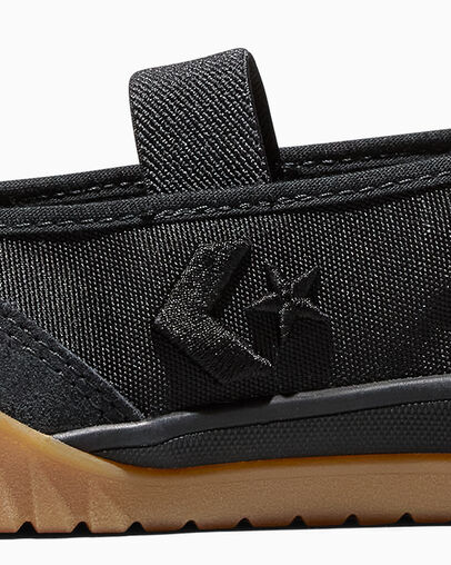 Run Star Trainer Ballet Flat Black/Black/Gum, Detail Angle View
