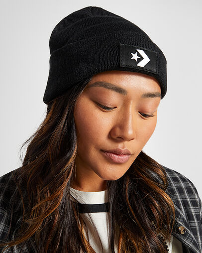 Short Dome Beanie Logo Converse Black