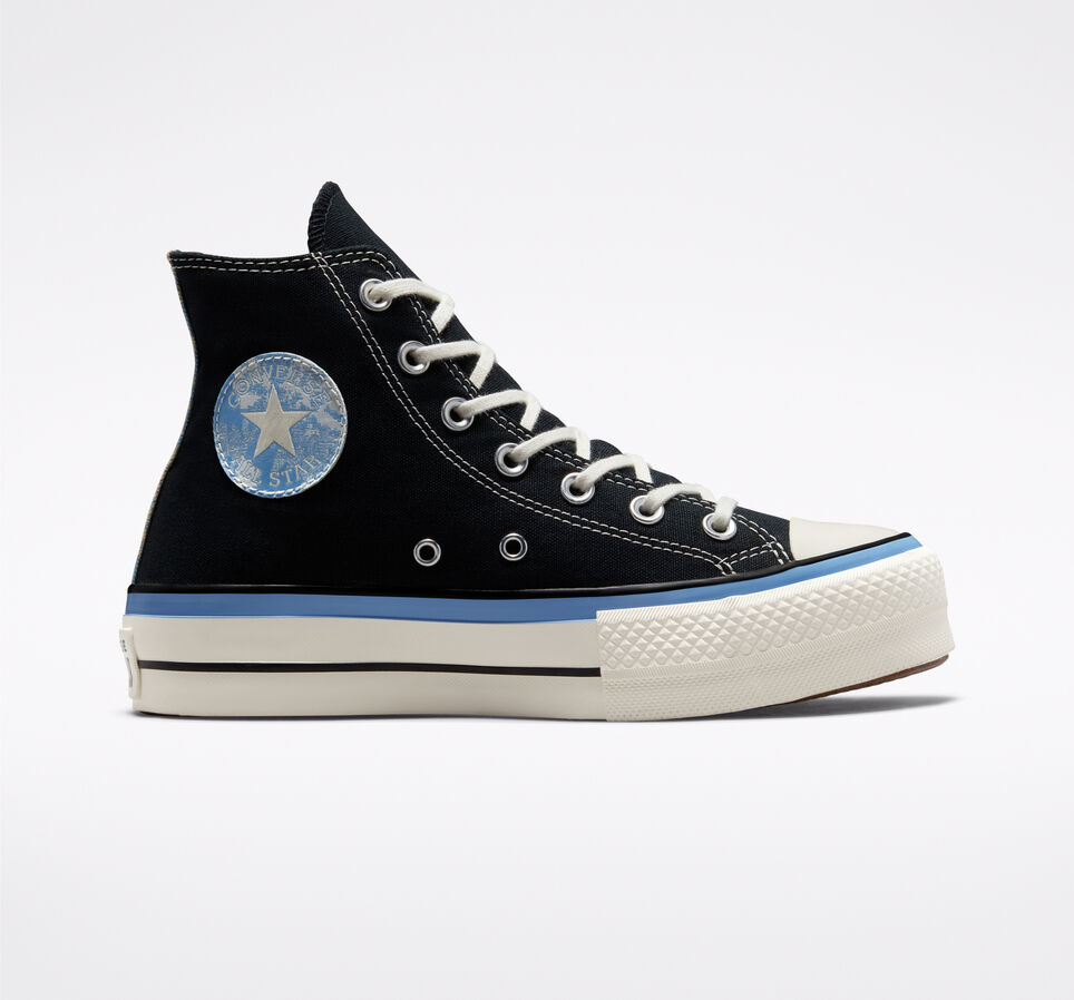 Hybrid Floral Platform Chuck Taylor All Star Negro/Azul JP/Garza