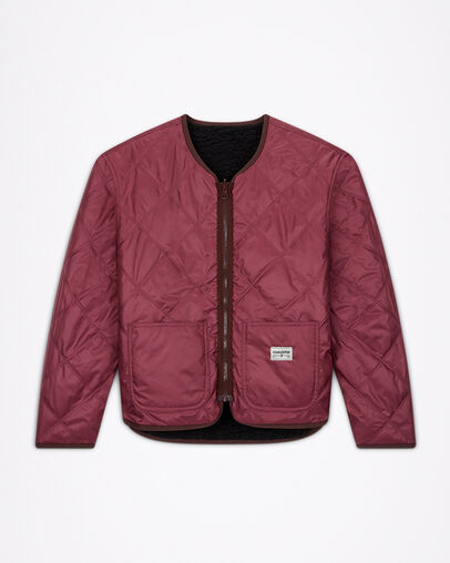 Reversible Sherpa Jacket Converse Black Multi, Front View