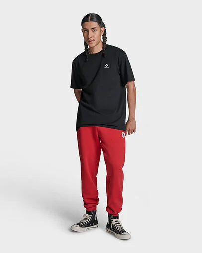 Star Chevron T-Shirt Black, Full Body View