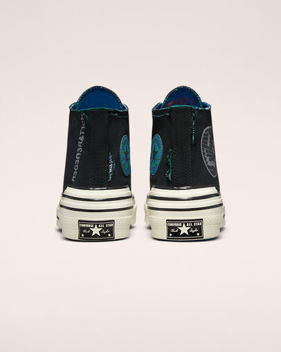 Chuck 70 Hacked Heel Tear Away Black/Iron Grey/Blue, Heel View