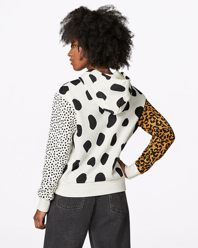 Sudadera con capucha Heritage Animal Print Leopardo multicolor, Back View