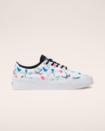 Archive Print Skidgrip CVO Blanc/Vert tennis/Noir, Outer Side View