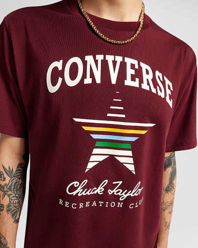 Converse Go-To Chuck Taylor Retro T-Shirt Deep Bordeaux, Detail View
