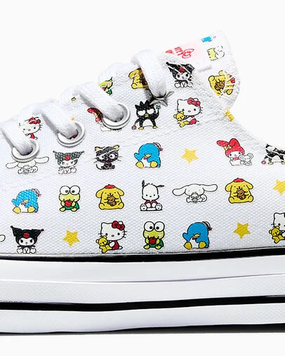 Converse x Hello Kitty And Friends Chuck Taylor All Star BFFS White/Black/Pink, Detail Angle View