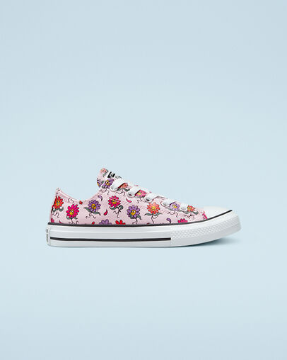 Chuck Taylor All Star Friendly Floral Pink Foam/White/Black, Outer Side View
