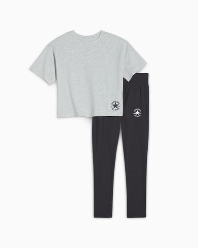 Boxy T-Shirt and Leggings Set Dark Matter, Front View