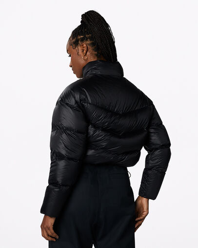 Nouvelle veste en duvet Silo Short Noir Converse, Back View