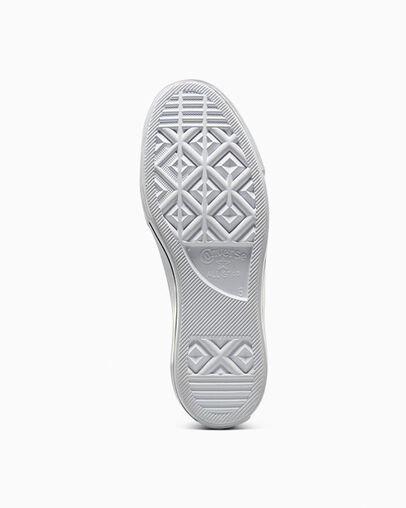 Chuck Taylor All Star Lift Platform Silver Paisley & Leather Roses noires, Outsole View