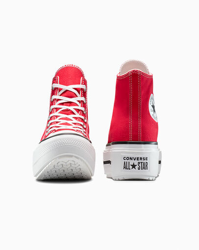Chuck Taylor All Star Lift Double Stack Platform Canvas Red/Black/White, Heel View