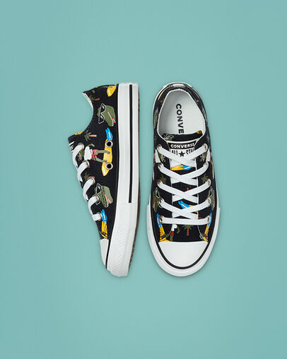 Chuck Taylor All Star Croco Surf Black/Multi/White, Top and Side View