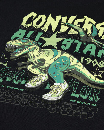 Converse Dino T-Shirt Black, Full Body View