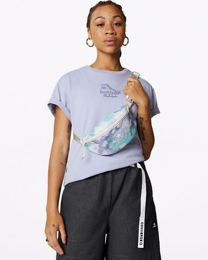 Lightweight Hands-Free Sling Pack Serene Sapphire Flora